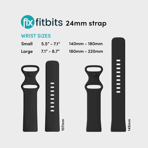 Fitbit 24mm silicone - 24mm,