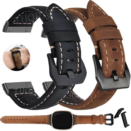 Leather watch band - strap, for